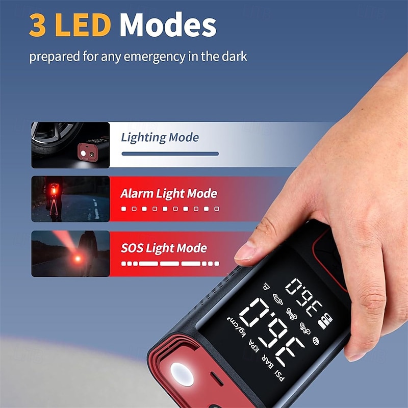 Cordless Tire Inflator Portable Air Compressor 150PSI Air Pump with Auto Shutoff Function for Car Tires Motorcycle Balls3