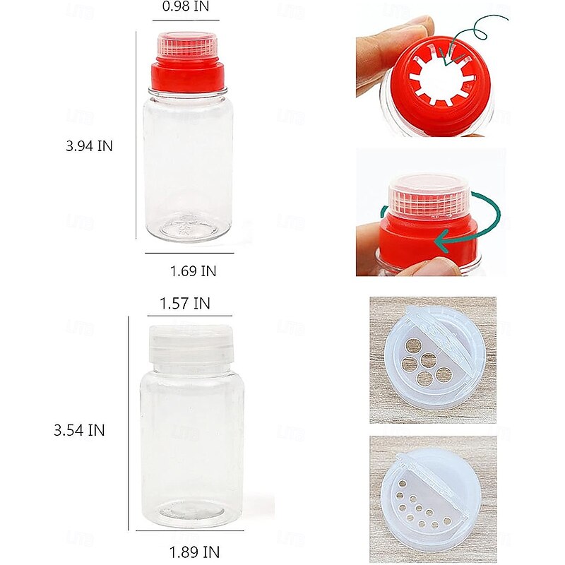 6-Piece Set Travel Spice Kit Spice Containers for Camping Portable Spice Kit Camping Salt Pepper Shakers Camping Spice Containers Seasoning Storage with Bag for Home Kitchen Camping BBQ Traveling2