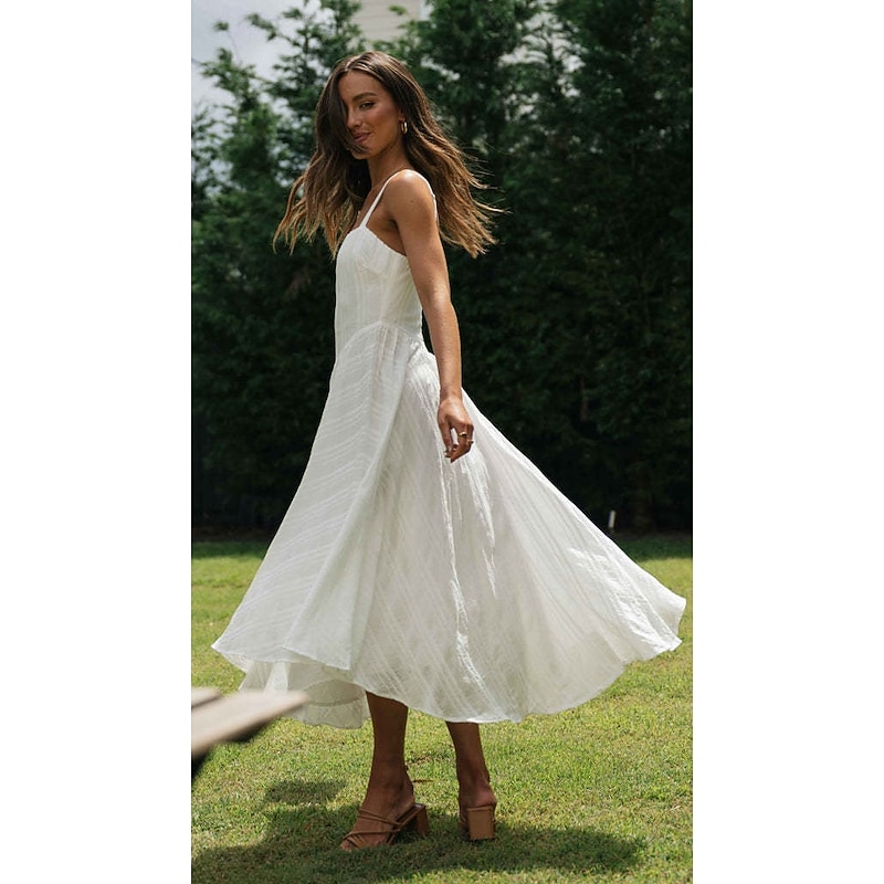 Retro Vintage Medieval Renaissance Midi Dress Flare Dress Corset Regency Inspired Solid Color Fancy Dress Women's Wedding Vacation Casual Daily Adults' Dress4