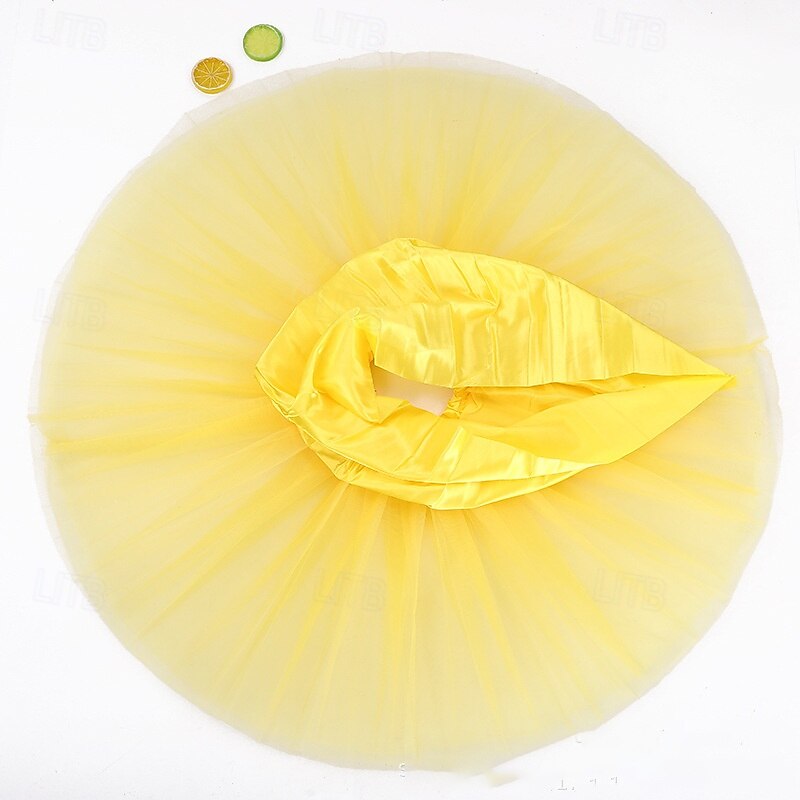 Kids Girls' Skirt Solid Color Active Mesh Outdoor 4 years+ Summer Light Pink Multicolor Black4