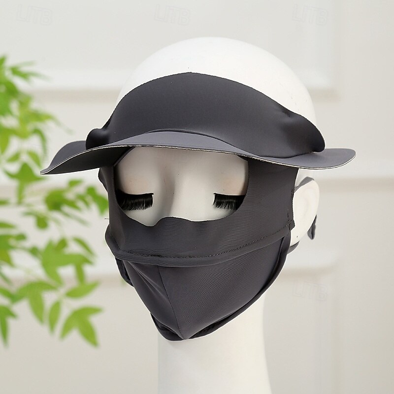Summer Full Face Sun Protection Mask, Breathable UV Protection Face Cover with Black Coated Brim for Outdoor Wear3