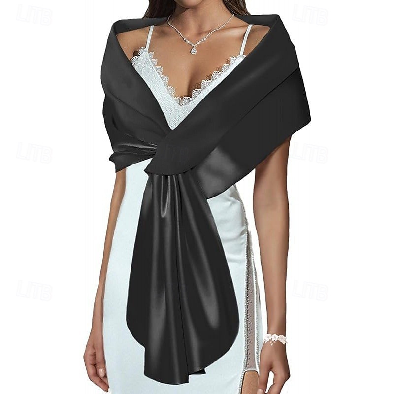 Women's Wrap Elegant Sleeveless Polyester Wedding Wraps With Pure Color For Party Spring & Summer