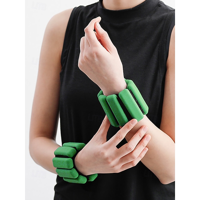 Adjustable Wrist and Ankle Weights - Comfortable Silicone Pad Wearable Resistance Training Bands for Men and Women, Great for Yoga, Running, Pilates and Home Workouts