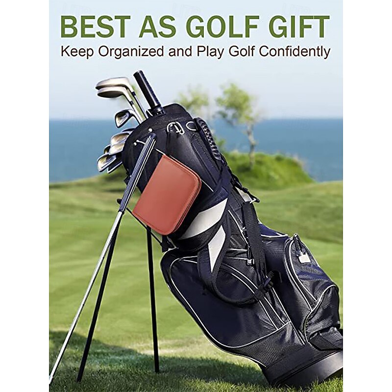 Portable Golf Accessories Organizer – Leather Travel Case with Multiple Pockets, Stylish & Durable, Golf Storage Bag for Men & Women, Perfect for Golf Trips, Outdoor Sports & Gifts3