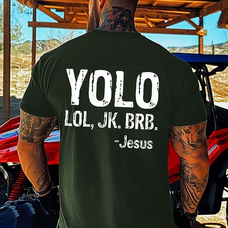 Easter Men's Funny Jesus T Shirt Short Sleeve T shirt 3D Print Crew Neck Shirt Designer Casual Party Holiday Black Dark Green Dark Blue Summer Spring Clothing Apparel S M L XL XXL XXXL2