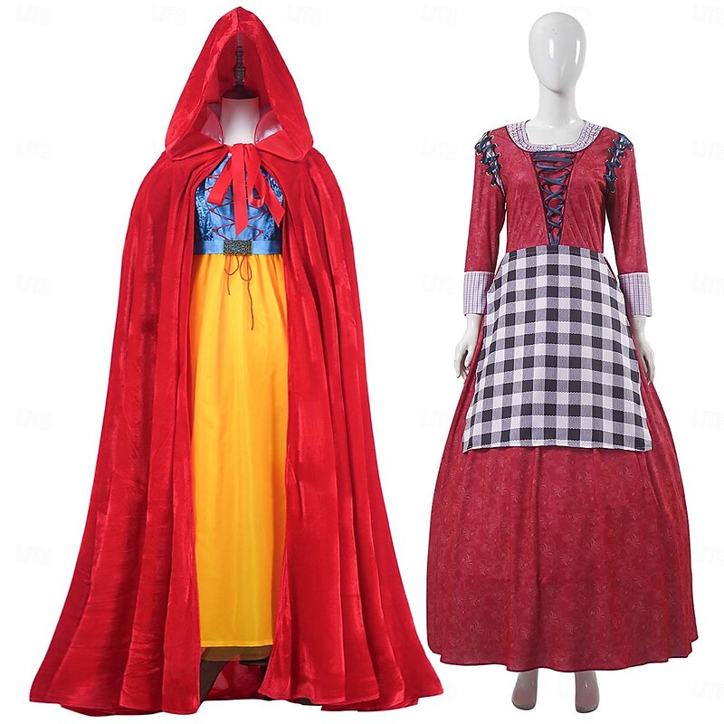 Snow White Princess Fairy Maid Dress Prom Dress Movie Cosplay Costume Dress Up Movie Cosplay for Women's Adults' Halloween Carnival World Book Day Performance Party