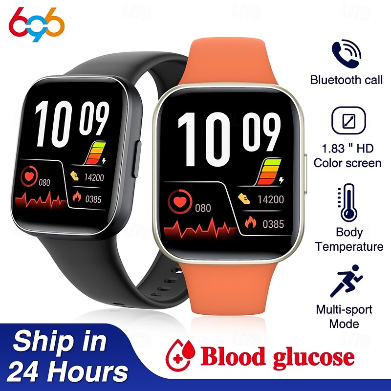 696 Y83 Smart Watch 1.83 inch Smartwatch Fitness Running Watch Bluetooth ECG+PPG Pedometer Call Reminder Compatible with Android iOS Women Men Hands-Free Calls Message Reminder IP 67 37mm Watch Case2