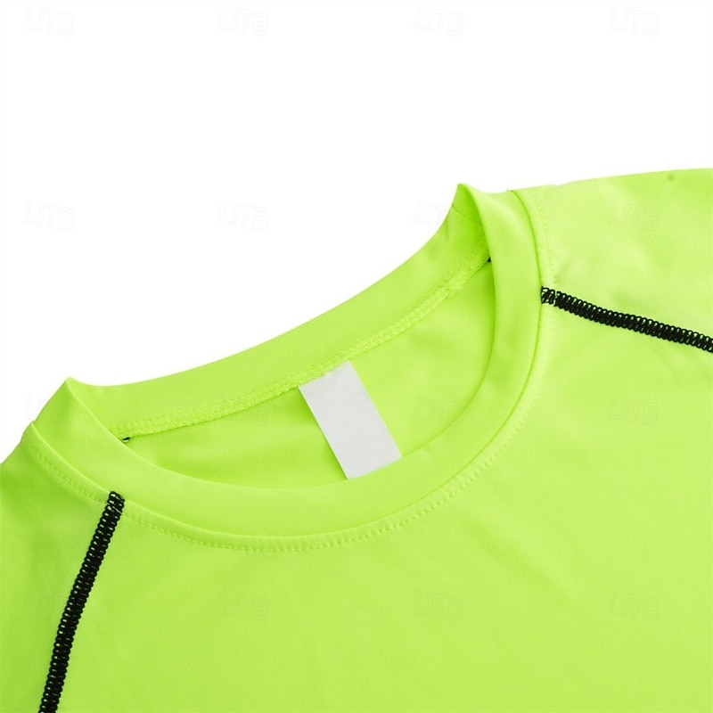 Men's T Shirt Muscle Shirt Moisture Wicking Shirts Short Sleeve Crew Neck Summer Plain Sports Lightweight Sporty Athletic Fitness Gyms Red black White Black Top Tee for Men3