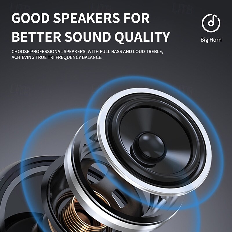 Wireless 5.3 Mini Sleep Headphones with Fingerprint Touch HiFi Stereo Sound LED Digital Display Tangle-Free Cable Semi-Open-Back Earphones for Exercise4