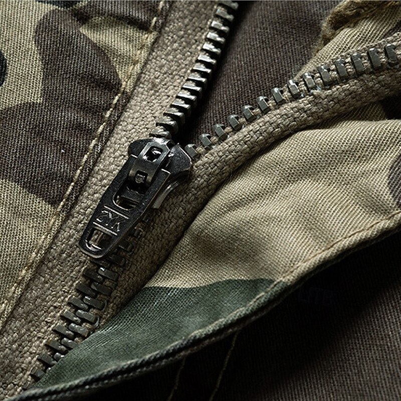 Men's Cargo Shorts Camo Shorts Shorts Summer Shorts Drawstring Elastic Waist Multi Pocket Camouflage Camo / Camouflage Comfort Wearable Knee Length Outdoor Sport Daily Fashion Casual Blue Khaki4