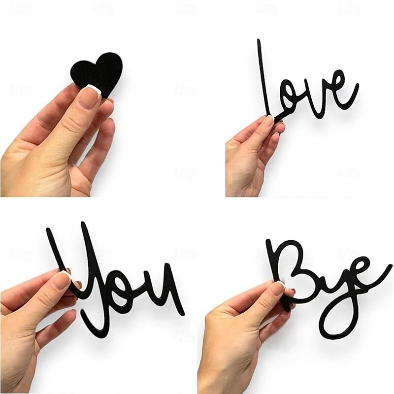 love you bye sign Above Door Topper Decoration, Wooden Script Decor Sign for Door,Home,Windows and Walls, Christmas Valentine's Wedding Thanksgiving Gift2