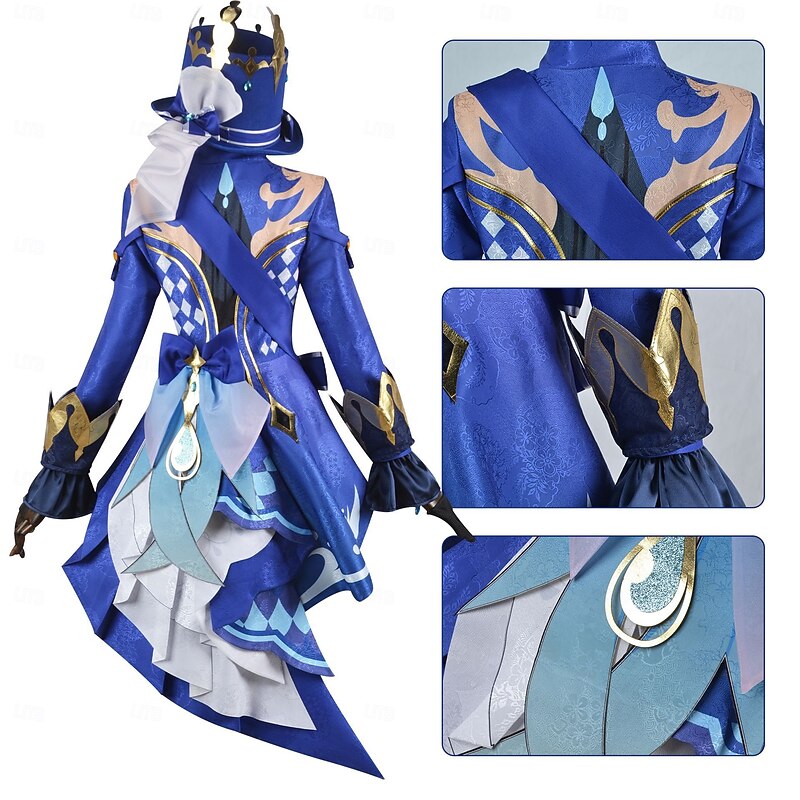 Genshin Impact Focalors Anime Cosplay Costume Outfits Cosplay Suits Video Game Costumes Halloween Carnival Party Comic Con Costume For Women's Adults'3