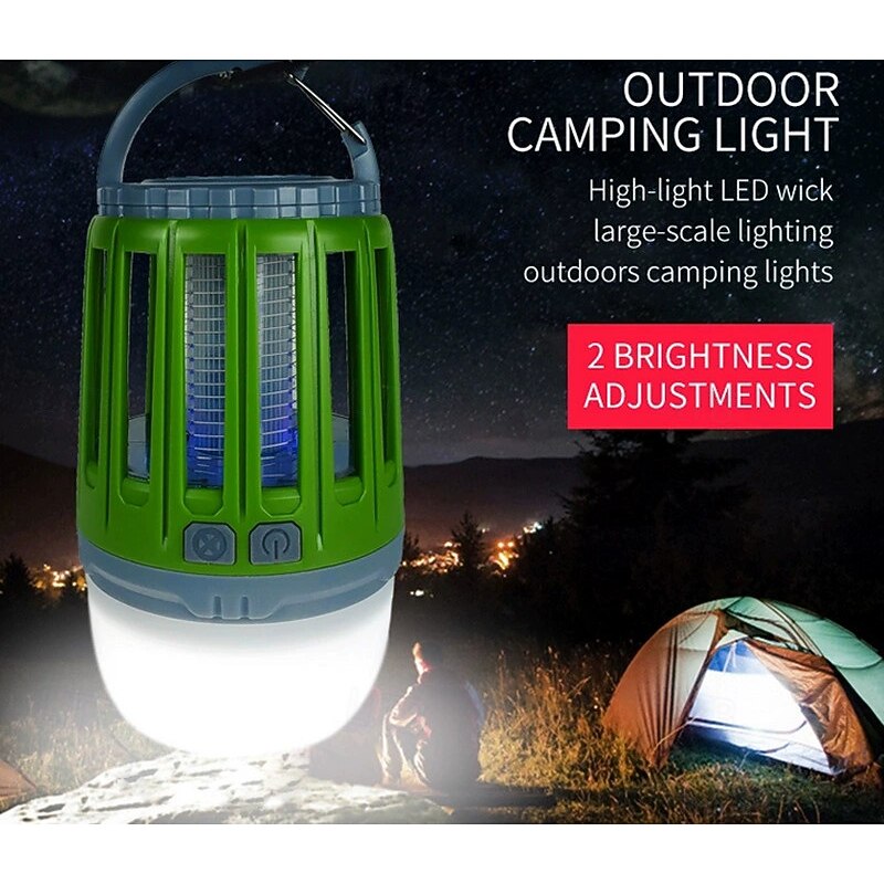 Multifunctional Mosquito Killer Lamp – USB Rechargeable LED Electric Shock Insect Trap and Camping Light for Home or Tents