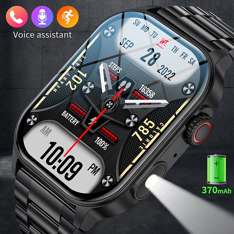 LIGE BWKM02 Smart Watch 1.96 inch Smartwatch Fitness Running Watch Bluetooth Call Reminder Activity Tracker Alarm Clock Compatible with Android iOS Women Men Hands-Free Calls Waterproof Message4