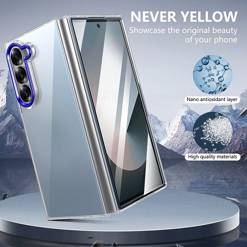 Phone Case For Samsung Galaxy Z Fold 3 Back Cover Shockproof Retro PC - Main Image