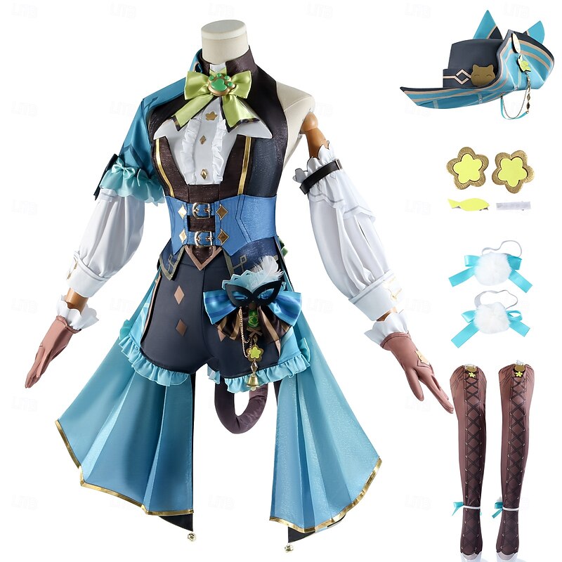 Cosplay Genshin Impact Kirara Cosplay Anime Cosplay Costume Cosplay Wigs Cosplay Suits Cosplay Wigs Halloween Masquerade Performance Party Shirt Pants Sleeves For Women's Adults'2