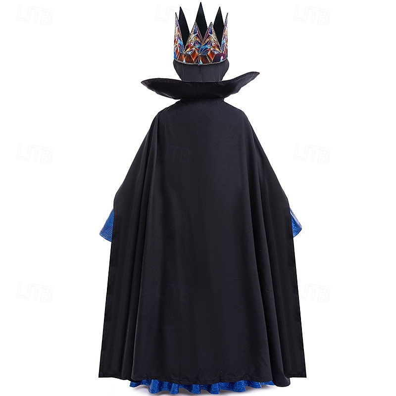 Snow White Venom The Evil Queen Dress Cosplay Costume Cloak Carnival Costume Dress Up Movie Cosplay for Girls' Kid's Halloween Carnival World Book Day Performance Party3