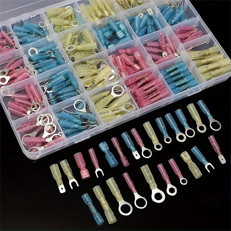 250Pcs/Set Premium Heat Shrink Wire Connectors - Butt Terminals for Marine and Automotive Applications - Insulated Crimp Terminal Set with Seal Electrical Connectors for Waterproof Protection3