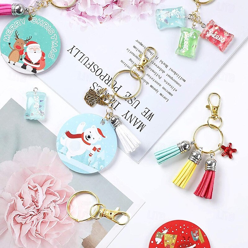 100pcs Rotating Keychain with Lobster Clasp, Key Ring for Bags and Accessories, Pet Leash Hook Set, Keychain Pendant Decoration4