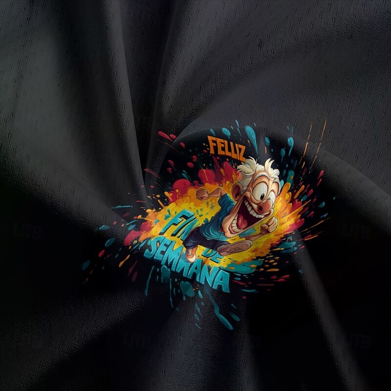 Men's Cycling Jersey Cartoon Letter & Number Short Sleeve Bike Tee Tshirt Jersey with 3 Rear Pockets Mountain Bike MTB Quick Dry Anatomic Design Wicking Breathable Sports Black White Orange Clothing2