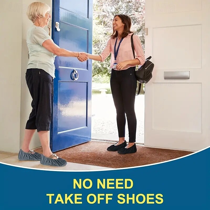 50 Pairs Extra Large Disposable Boot and Shoe Covers Non Slip Water Resistant Reusable Booties Shoe Covers Fits US Men's Size 10.5 Women's 12 Size4