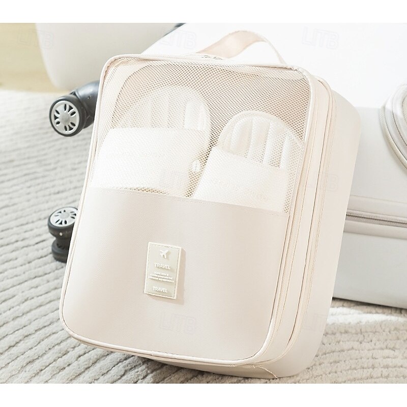 Travel Shoe Storage Bag, 3-Layer Thickened Dustproof Portable Shoe Organizer, Convenient Travel Carrying Case2