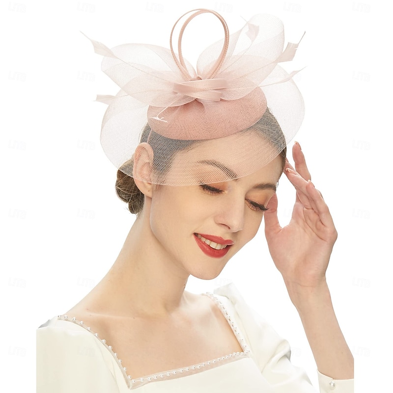 Headpiece Tulle Wedding Evening Party Elegant Wedding With Pure Color Headpiece Headwear4