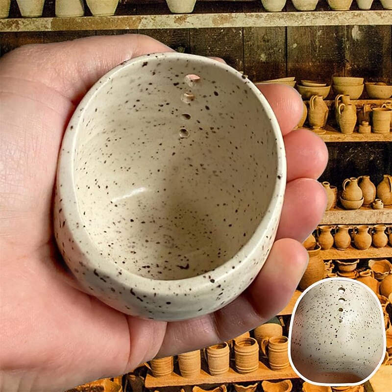 Pottery Herb Stripper Bowl, Small Handmade Resin Herb Stripper, Ceramic Herb Grinder Pill Crusher Set, Grinding is Efficient and Labor-Saving, for Guacamole, Pill Crusher, Spice4