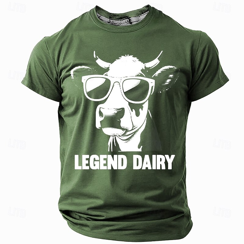 Men's Funny Milk Cows T Shirt Short Sleeve T shirt 3D Print Crew Neck Shirt Fashion Daily Street Daily Black Red Blue Summer Spring Clothing Apparel S M L XL XXL XXXL2