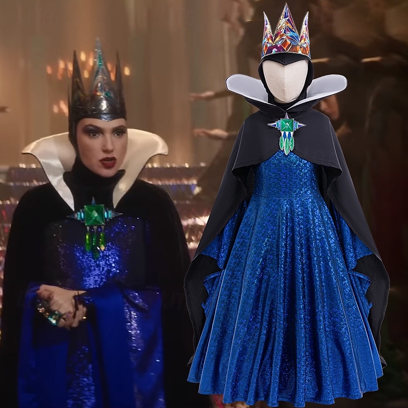 Snow White Venom The Evil Queen Dress Cosplay Costume Cloak Carnival Costume Dress Up Movie Cosplay for Girls' Kid's Halloween Carnival World Book Day Performance Party