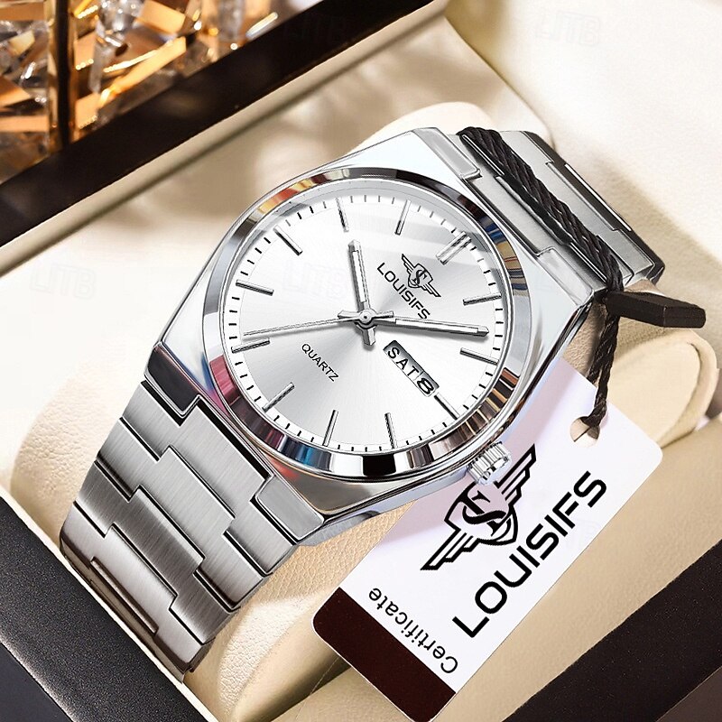 New Fashion Trend Mineral Reinforced Glass Lens Waterproof Night Light Calendar Sunday Display Business Leisure Sports Handsome and Stylish Men's Watch2