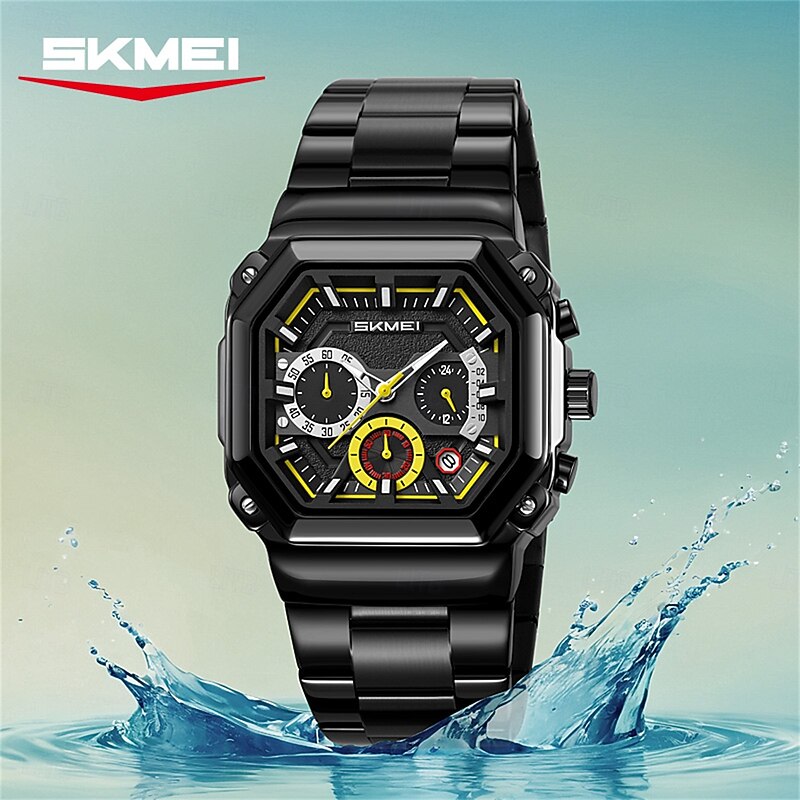 SKMEI Business Men's Watch Three Eyes Six Needles Multi functional Men's Quartz Watch2