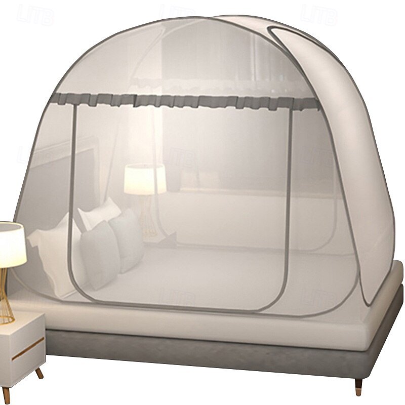 Pop Up Mosquito Net for Double Bed King Size Foldable Machardani Polyester Strong Net PVC Coated Corrosion Resistant Steel Wire4