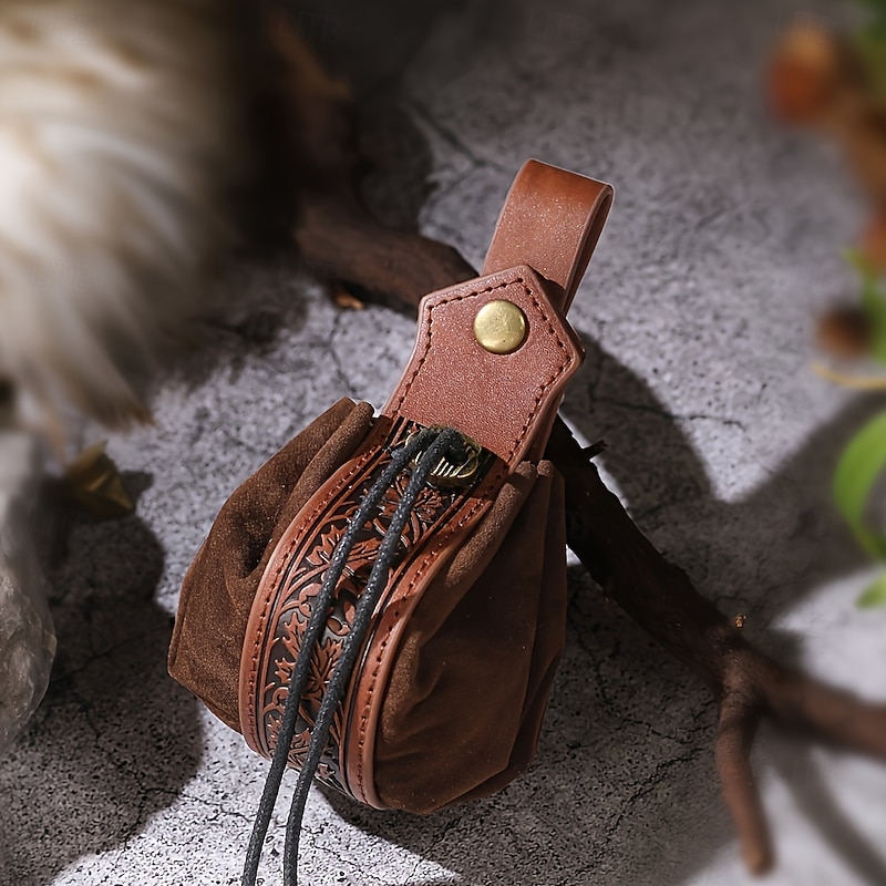 Medieval Renaissance Bag Belt Pouch Dice Bag Fancy Dress Men's Women's Unisex Halloween Masquerade Performance LARP Adults' Bag4