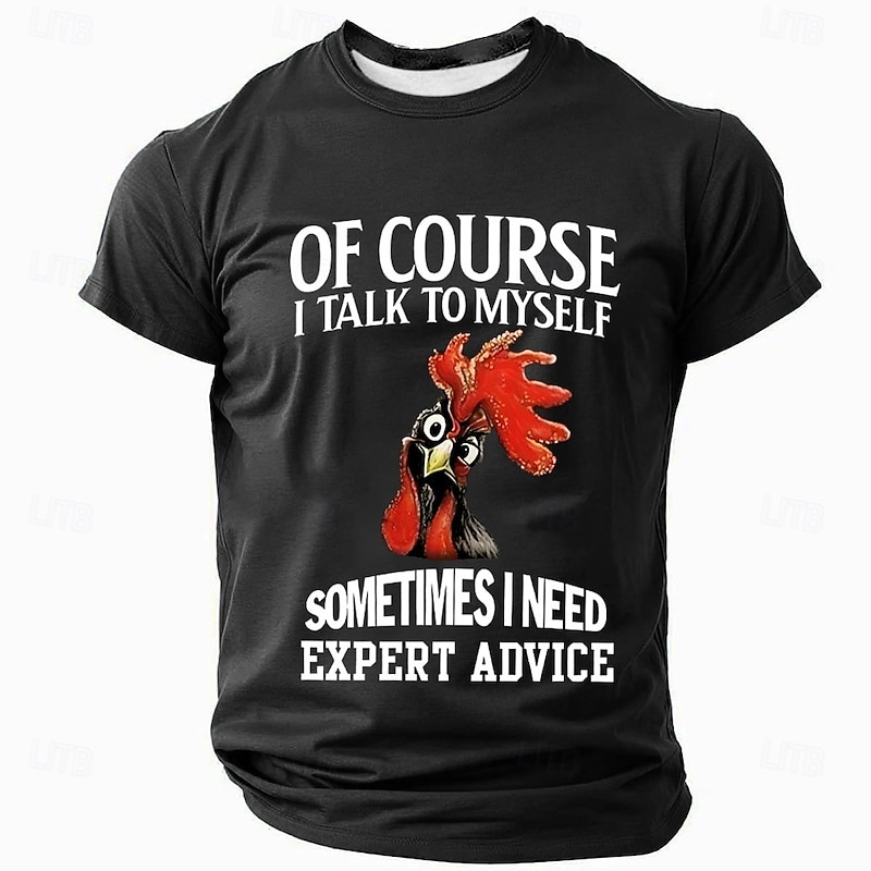 Men's Animal Funny T Shirt Short Sleeve T shirt 3D Print Crew Neck Shirt Fashion Exaggerated Daily Party Street Casual Black Red Blue Summer Spring All Seasons Clothing Apparel S M L XL XXL XXXL3