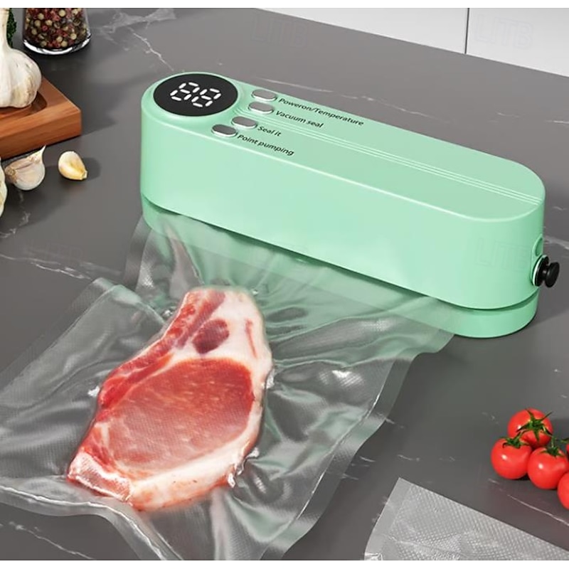 Wireless Vacuum Sealer, USB Rechargeable Automatic Mini Sealing Machine, Home Use Food Storage Vacuum Bags, Air Pump & Seal Function 2025 - $30.99