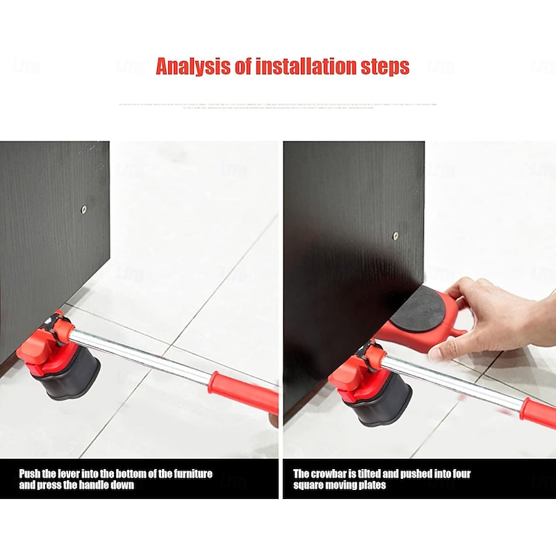 Heavy Duty Furniture Lifter 4 Appliance Roller Sliders with 330lbs Load Capacity Wheels Furniture Lift Mover Tool Set - Furniture Movers with Wheels Heavy Furniture Moving Sliders Appliance Rollers4