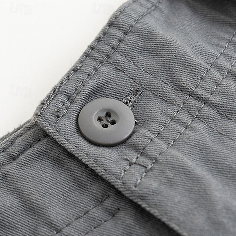 Men's Dress Shorts Work Shorts Zipper Buttons Pocket Plain Comfort Breathable Short Outdoor Vacation Sport Casual Black Army Green4