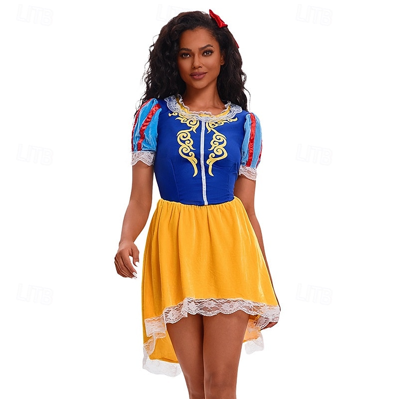 Snow White Princess Dress Movie Cosplay Costume Carnival Costume Sexy Costume Dress Up Movie Cosplay for Women's Adults' Halloween Carnival World Book Day Performance Party3