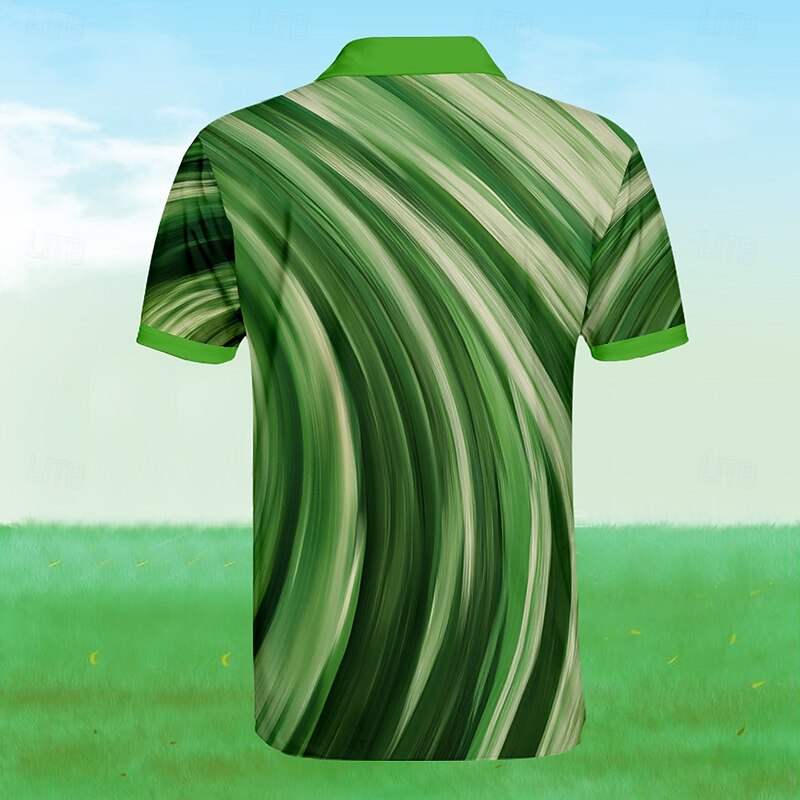 Kentucky Derby Men's Horse Racing Polo Short Sleeve Polo Shirts Collared Shirts Business Casual School Outdoor Daily Wear Festival Outfit 3D Print Summer Spring Fall Green2