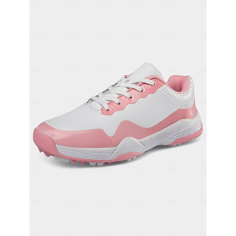 Elegant Pink Lace-Up Golf Sneakers - Slip-Resistant and Breathable, Perfect for Summer Golfing Sessions4