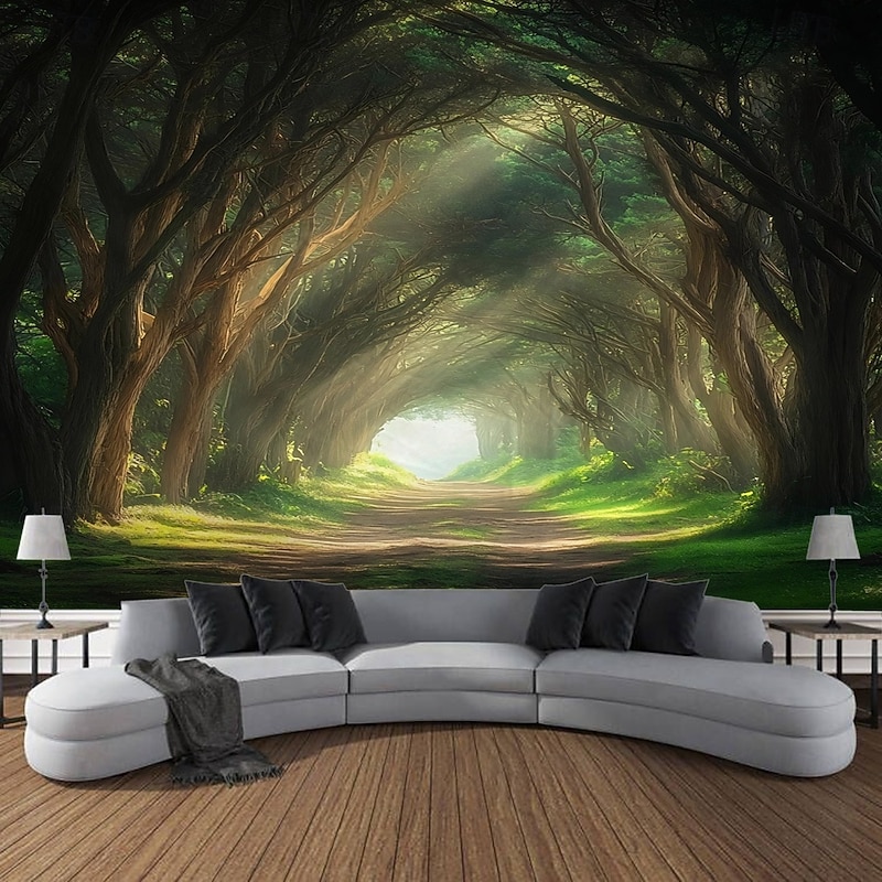Mysterious And Ancient Trees Landscapes Plants Hanging Tapestries Murals Art Large-Scale Tapestries Murals Decorations Photos Backgrounds Curtains Home Furnishings Bedrooms Living Rooms