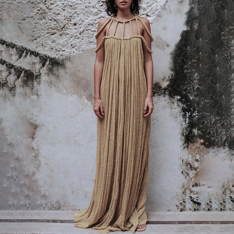 Women's Long Dress Maxi Dress Cocktail Dress Fashion Holiday Tea Party Going out Regular Fit Plain Sleeveless Crew Neck Black Yellow Blue Purple Summer4