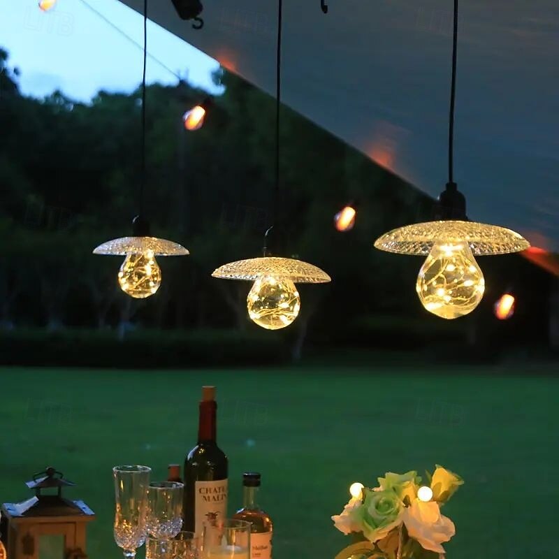 1PC LED Solar Outdoor Lights Waterproof Outdoor Lanterns Patio Lights Garden Balcony Wedding Party Garden Camping Atmosphere Decoration3