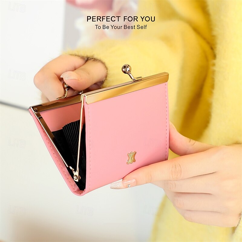 1pcs Credit Card Holder Wallet Desk Business Card Holder Business Card Holder Case PU Leather Name Card Holder Pocket Credit Card Protector for Women2