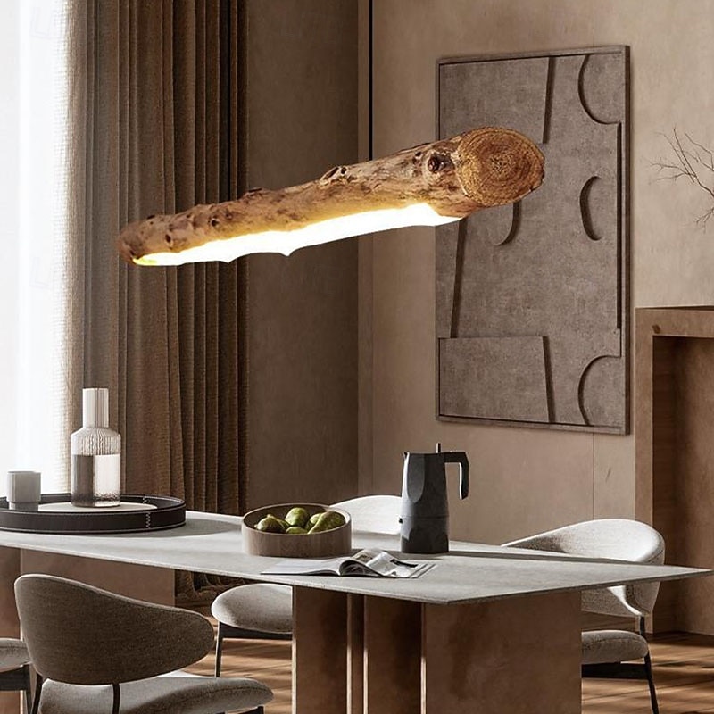 80 cm Pendant Lantern Design Pendant Light Wood Wood Painted Finishes Vintage LED 110-120V 220-240V