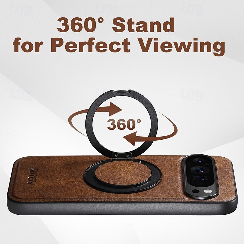 Phone Case For Google Pixel 9 Pro Pixel 9 Pro XL Pixel 8 Pro Pixel 8 Pixel 9 Pixel 7 Pixel 7 Pro Pixel 6 Pixel 6 Pro Back Cover with Stand Holder Magnetic Support Wireless Charging Retro TPU PU3