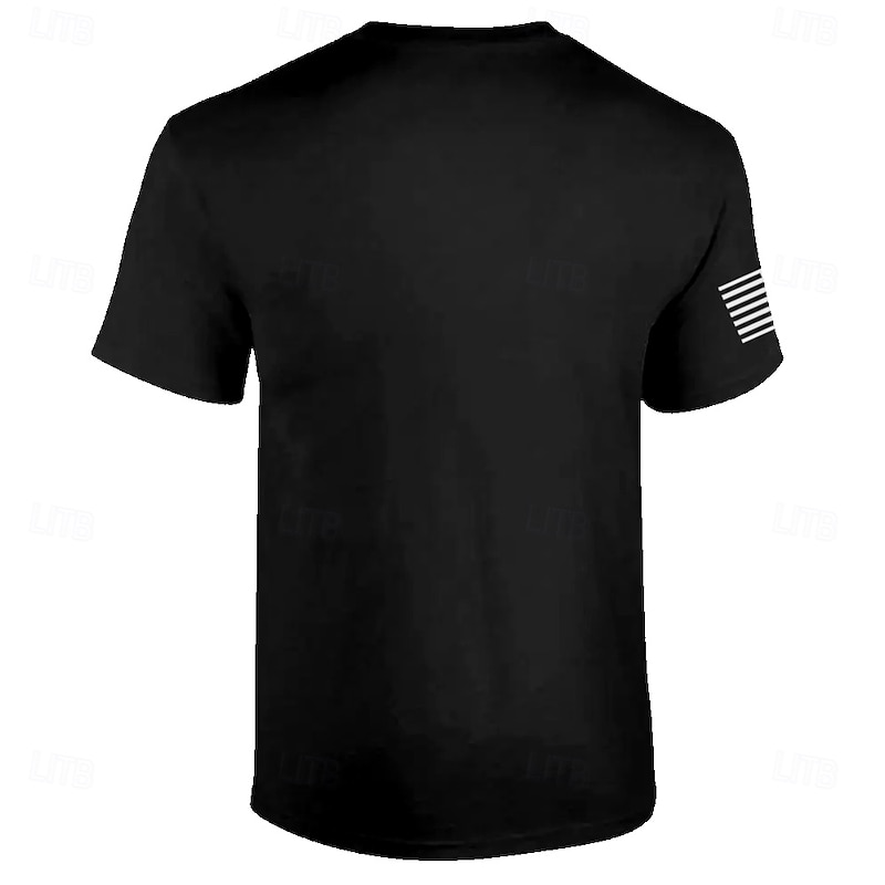 Patriotic T Shirts For Men Let's Go Taco T Shirt Short Sleeve T shirt 3D Print Crew Neck Shirt Fashion Daily Basic Street Casual Daily Black Green Summer Spring All Seasons Clothing Apparel S M2