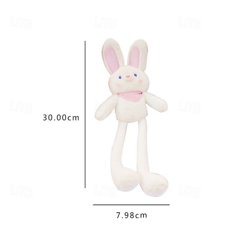 Easter Gift for Kids Pull Up Rabbit Plush Toy,Easter Bunny Pull-up Toys,nteractive Stretchy Design Funny Rabbit Keychain Plush Rabbit Toy,12" Pull up Rabbit Pendant for Birthdays2