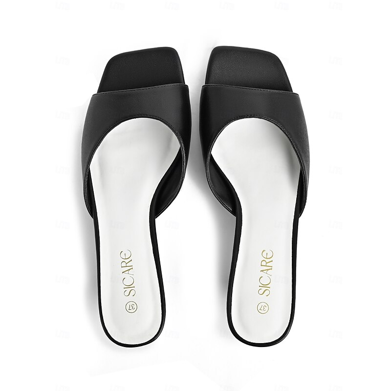 Women's Classic Open-Toe Kitten Heel Mules – Elegant Slip-On Sandals for Office & Party Wear4